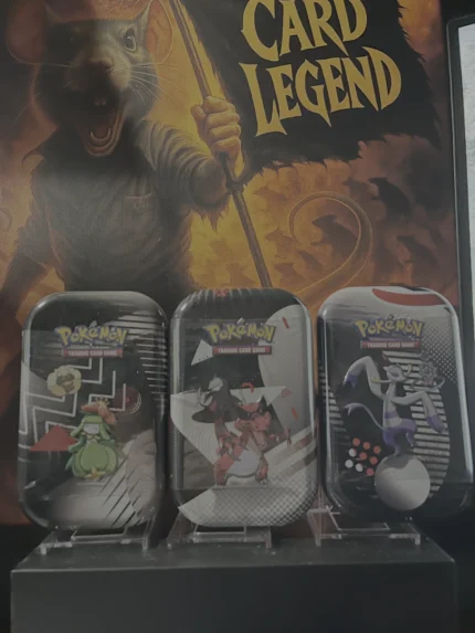 Black bolt/white flare mini  tin